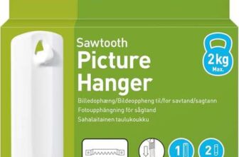 Command 17040 Sawtooth Picture Hanger Kit with Adhesive Strips 75 mm x 25 mm, White, Pack of 1