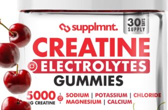 Creatine Gummies with Electrolytes, 5000mg Creatine Monohydrate, Cherry Flavour, 120 Gummies, Vegan, Gluten-Free, Non-GMO, Food Supplement, 30-Day Supply
