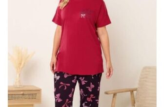 Curve Red In My Bow Era Wide Leg Pyjama Set