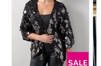 Curve Sequin Kimono