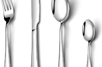 Cutlery Set, NINIROR 16 Piece Food-Grade Stainless Steel Flatware Set Silverware Set for 4 People Include Spoon Knife and Fork Sets Mirror Polished Dishwasher Safe for Home Restaurant Modern Design