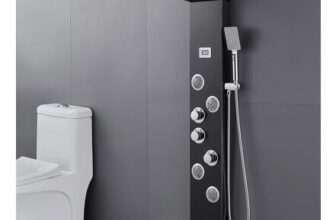 DEAL STACK – Keokbon Shower Tower 304 Stainless Steel, Multi-Function, Black