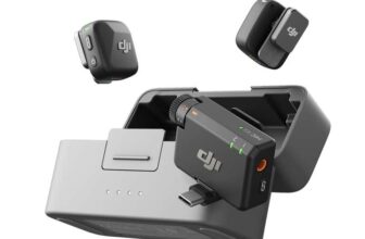 DJI Mic Mini (2 TX 1 RX Charging Case), Wireless Lavalier Microphone, Detail-Rich Audio, 48h Use, Noise Cancelling, Automatic Limiting