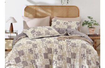 DJY King Size Duvet Cover Set 3pc Purple Floral