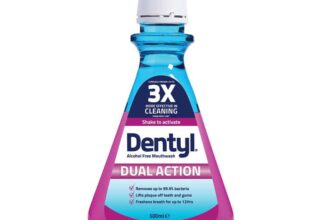 Dentyl Dual Action CPC Mouthwash, 12hrs Fresh Breath & Total Care, Alcohol Free, Fresh Clove, 500 ml
