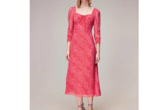 Diagonal Leopard Midi Dress