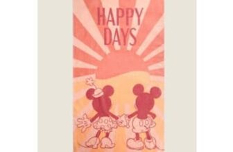 Disney Mickey Mouse Print Happy Days Beach Towel