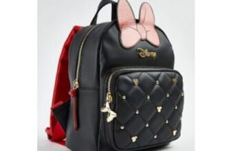 Disney Minnie Mouse Black Quilted Mini Backpack