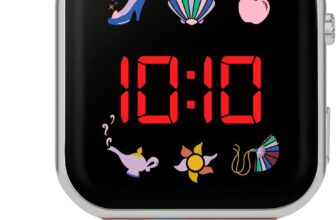 Disney Princess Push Button LED Watch with Pink Silicone Strap PN4398