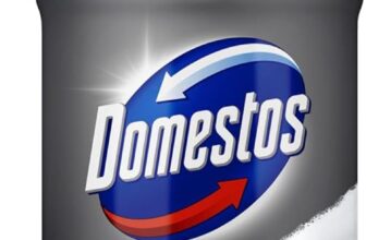 Domestos Power Foam Limescale Remover Toilet & Bathroom Cleaner Spray sprays upside down & eliminates 99.99% of germs for 100% limescale removal inside the toilet & around the bathroom 650 ml