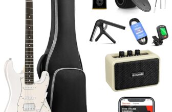 Donner DST-152W White Electric Guitar