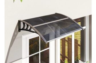 Door Canopy Awning Outdoor Window Rain Shelter for Door 100 X 75cm