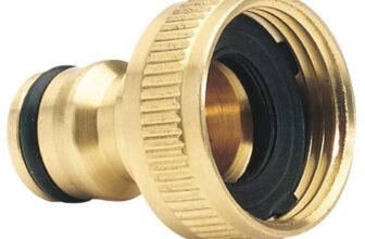 Draper 36198 Brass Garden Hose Tap Connector, 3/4, Gold