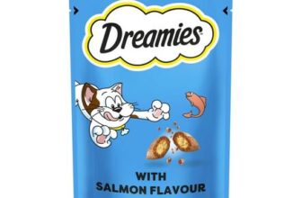 Dreamies Salmon Cat Treats, 8 X 60 G Pouches