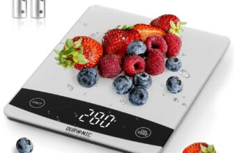 Duronic Digital Kitchen Scales KS1009 Electronic Kitchen Scale Weighing Measuring Baking Scale for Office School Cooking Baking Postal Pet Food Measurement Baker Weight Scale, with Tare LCD Display
