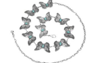 EMOTTOS Concho Chain Belt for Women, Adjustable Boho Western