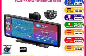 ESSGOO 10.264K 64G TouchScreen Portable Wireless CarPlay Android Auto with code – UK stock – ESSGOO Office Store