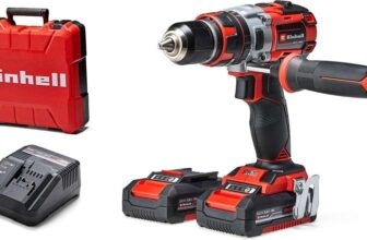 Einhell Cordless Drill Driver with 2 x Batteries and Charger 18V Power X-Change, 60Nm, Brushless 3-in-1 Combi Drill