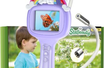 Endoscope Camera for Kids with Light, Educational Science Exploration Toy Kit, Perfect for Outdoor Camping Nature Exploration Activities, Best Birthday Gifts for Boys & Girls Ages 3-12 (Purple)