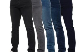 Enzo Mens Jeans Straight Leg Stretch Denim