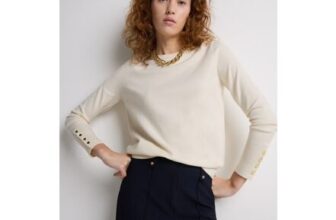 Et Vous Ivory Fine Gauge Jumper Ivory