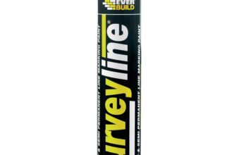 Everbuild Surveyline Semi-Permanent Spray Paint Ideal For Survey Line Marking High Covering Power Easy To Apply Orange 700ml