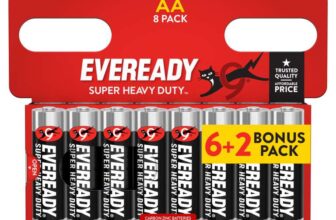 Eveready Super Heavy Duty AA Battery, 8 Pack