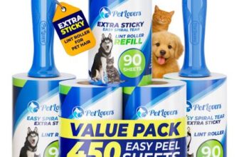 Extra Sticky Lint Roller Mega Value Set 450 Sheets for Pet Hair Removal