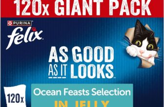 FELIX As Good As it Looks Adult Wet Cat Food Ocean Feasts in Jelly Plaice, Salmon, Tuna, Cod 120 x 85g Pouches