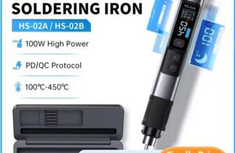 FNIRSI HS-02 Smart Soldering Iron ( HS-02A-B or HS-02B-K / USB-C / LCD Display ) – £16.83(new) w/code10% cashback FNIRSI Official Store