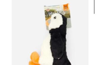 FOFOS Black & White Puffin Pet Toy 24x9cm
