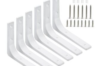 FUG 6-Pack Shelf Brackets for Bedroom, Kitchen, Home Office