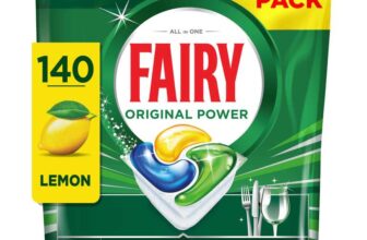 Fairy Dishwasher Tablets Lemon 140 Capsules £18.62 (Works Out 13p Each)
