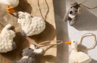 Felt Spring Animal Decorations Set of 6