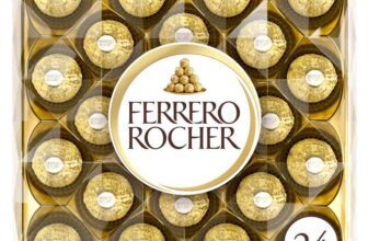 Ferrero Rocher Chocolate Hazelnut and Milk Chocolate Pralines, 24 Pieces, 300g