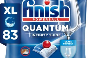 Finish Quantum Infinity Shine Dishwasher Tablets Bulk Scent : REGULAR Size : 83 Dishwasher Tabs For Sparkling Clean,Packaging may vary