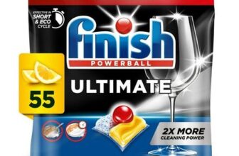 Finish Ultimate Deep Clean & Shine Dishwasher Tablets Lemon X55