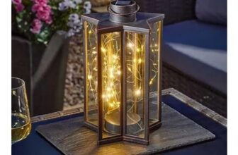 Firefly Star Lantern Large Style Fire Fly Effect Solar Powered Candle Lantern