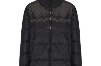 Firetrap Womens Short Duck Down Funnel Neck Long Sleeve Down Jacket, Sizes 10 or 12