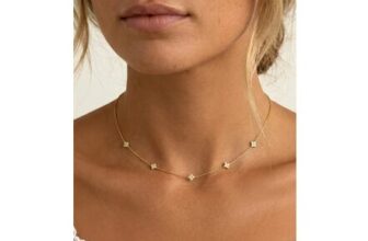 Flower Charm Necklace in 14k Gold or Silver – Womens Jewellery