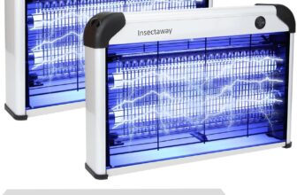 Fly Killer Bug Zapper, Electric 2400V, 20W UV Insect Killer Electric, Fly Killers for Home Indoor, Mosquito Killer Lamp with Double-Sided Grid – 2 Pack