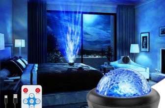 Fokky Galaxy Projector Sensory Lights, 7 Colors Night Light for Kids and Adults, Water Wave Projector with Remote Control, LED Lights for Bedroom/Party/Game Room Decor, Gifts for Women Her