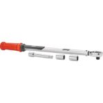 Formula 1 Torque Wrench, Adjustable from 40 to 210 Nm, Drive 1/2 inch Square, incl. Extension and sockets 17mm and 19mm