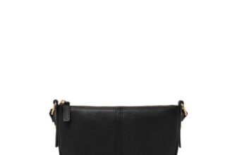 Fossil Jolie Black Leather Crossbody Bag for Women