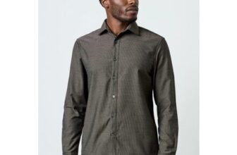 French Connection Long Sleeve Regular Fit Cut Away Shirt