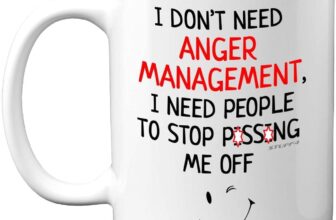 Funny Gifts for Colleagues Women Men, I Dont Need Anger Management I Need People to Stop Ping Me Off Coffee Mug Cup, 11oz Ceramic Mugs and Dishwasher Safe, Best Friend Boyfriend Presents New Job