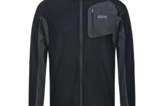 GOREWEAR Mens R3 Partial GWS Windproof Jacket (Black/Terra Grey) (Sizes S-L)