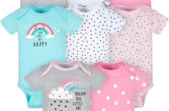 Gerber 8-Pack Baby Girls Clouds Onesies Bodysuits