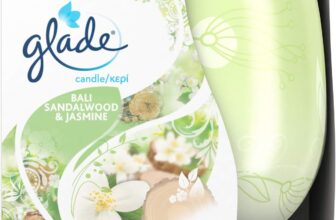 Glade Jar Candle, Scented Candle Infused with Essential Oils, Up to 31 Hour Burn Time, Sandalwood & Jasmine, 120g