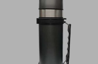 Grey Stainless Steel Picnic Flask free c&c